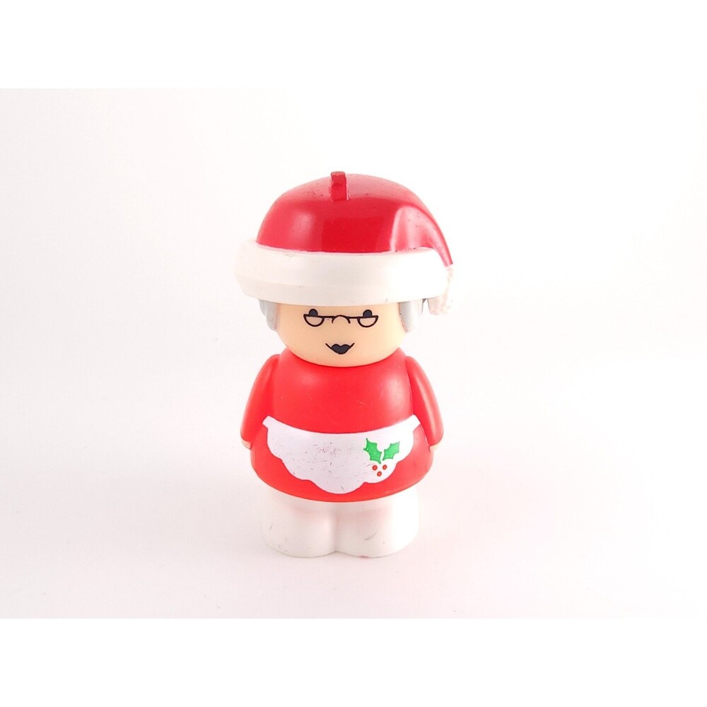 Vintage 1993 Shelcore Christmas Mrs Claus Chunky People Figurine Ornament Toy